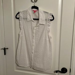 EUC Lilly Pulitzer eyelet top size 12